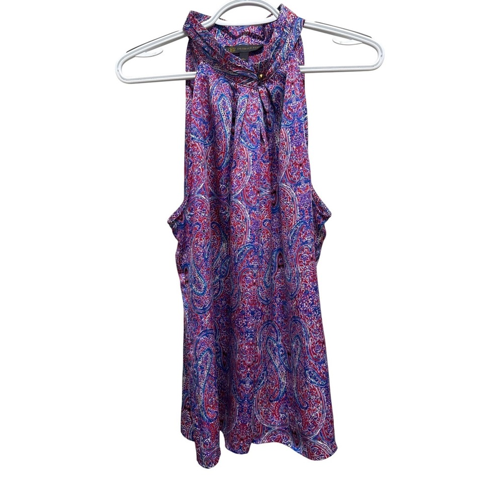 Outback Red (Purple/Red) Paisley Halter Blouse Women Size XL